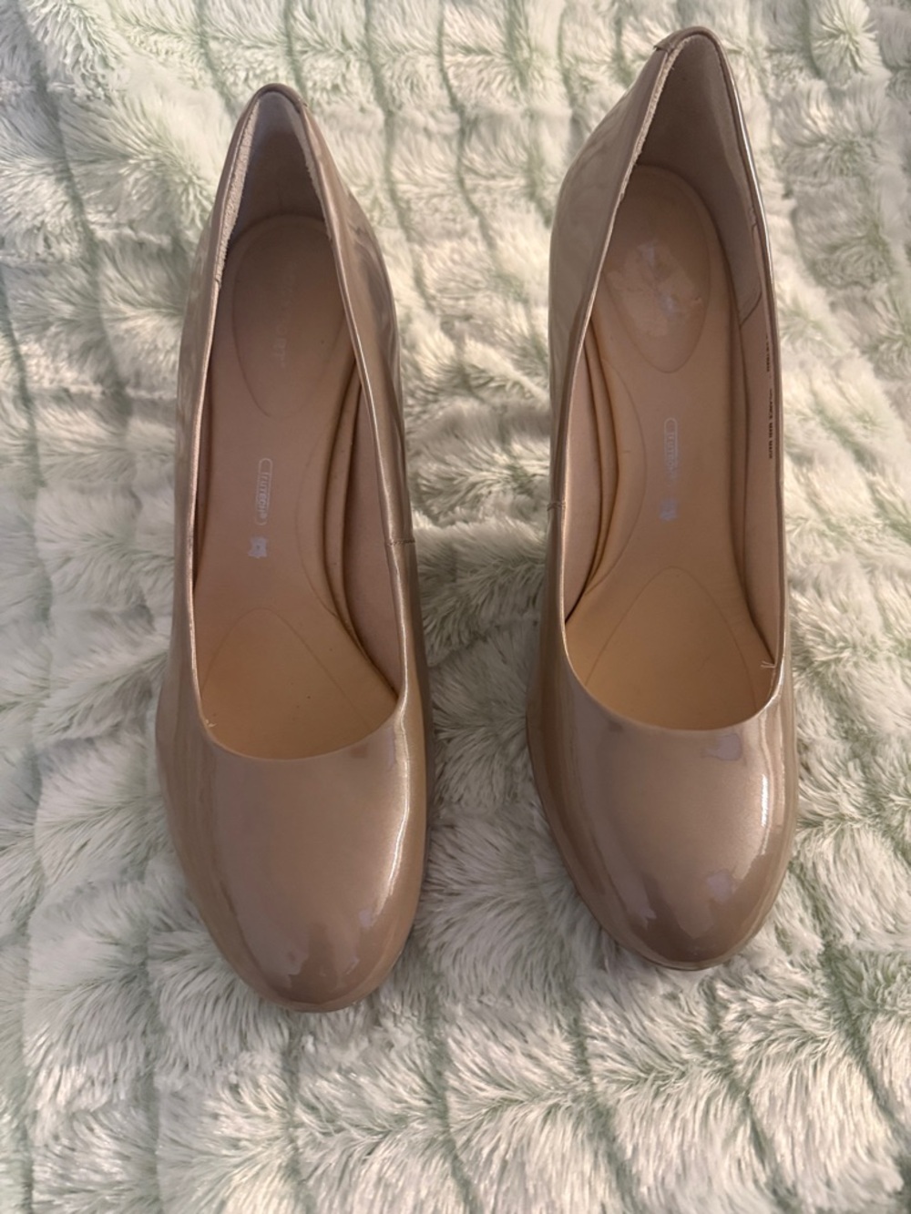 Rockport Nude Patent Round-Toe Pumps